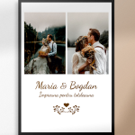 Tablou personalizat cu 2 poze si mesaj